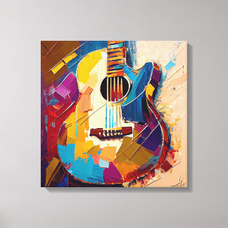 Full Colour canvas prints, Electric guitar paintin Print