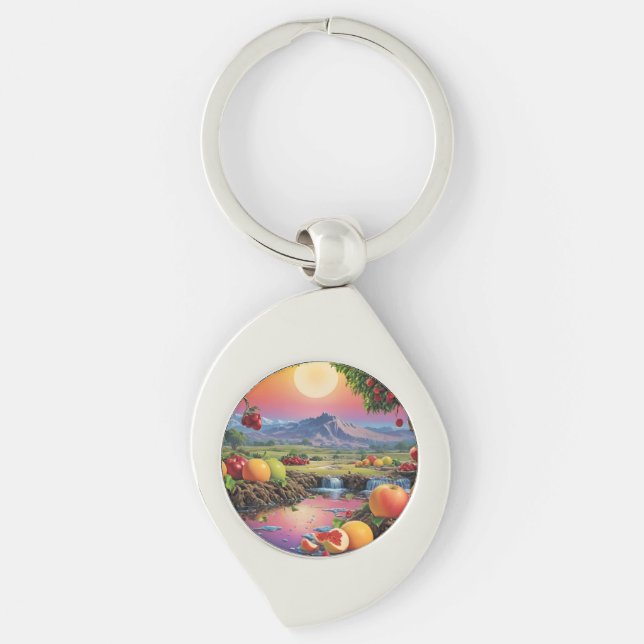 Full Colour Spectrum of Fruit 1 Keychain (Front)