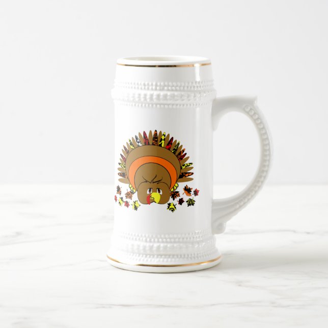 Full Colour Thanksgiving Turkey Beer Stein (Right)