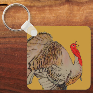 Full Colour Thanksgiving Turkey Keychain
