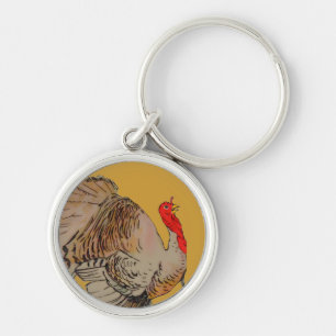 Full Colour Thanksgiving Turkey Keychain