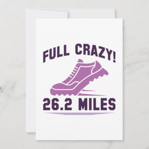 Full Crazy 26.2 Miles Thank You Card