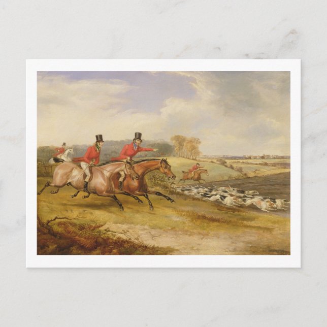 Full Cry, Bachelor's Hall, 1835 (oil on canvas) Postcard (Front)