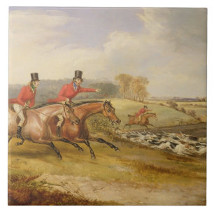 Full Cry, Bachelor's Hall, 1835 (oil on canvas) Tile