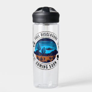 Full Disclosure Coming Soon   UFO in the Desert Water Bottle