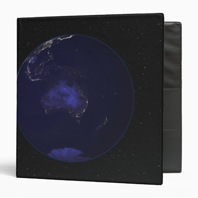 Full Earth at night showing city lights 2 Binder (Front/Inside)