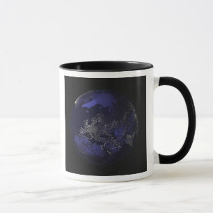 Full Earth at night showing city lights 3 Mug
