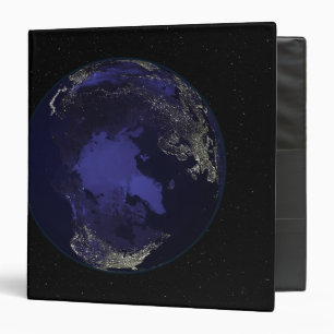 Full Earth at night showing city lights 5 Binder
