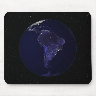 Full Earth at night showing city lights 6 Mouse Pad