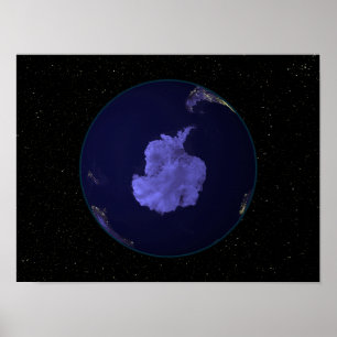 Full Earth at night showing city lights 7 Poster