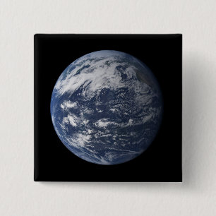 Full Earth centred over the Pacific Ocean 2 Inch Square Button