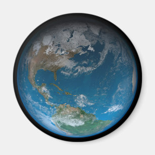 Full Earth Featuring North And South America. Magnet