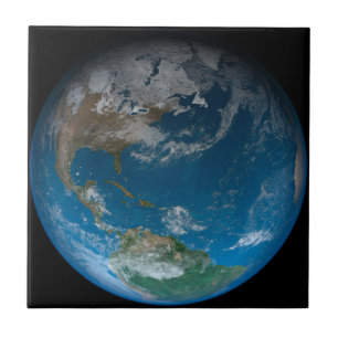 Full Earth Featuring North And South America. Tile