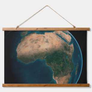 Full Earth From Space Above The African Continent. Hanging Tapestry