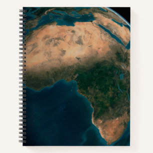 Full Earth From Space Above The African Continent. Notebook