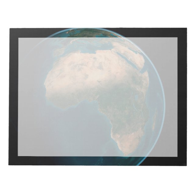 Full Earth From Space Above The African Continent. Notepad (Front)