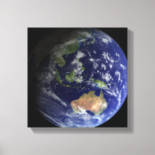 Full Earth from space showing Australia Canvas Print