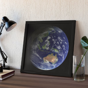 Full Earth from space showing Australia Poster