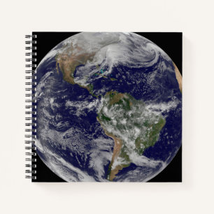 Full Earth Showing A Powerful Winter Storm. Notebook