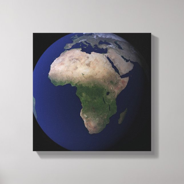 Full Earth showing Africa, Europe, &  Middle Ea Canvas Print (Front)
