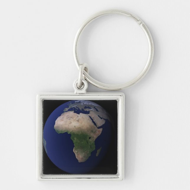 Full Earth showing Africa, Europe, &  Middle Ea Keychain (Front)