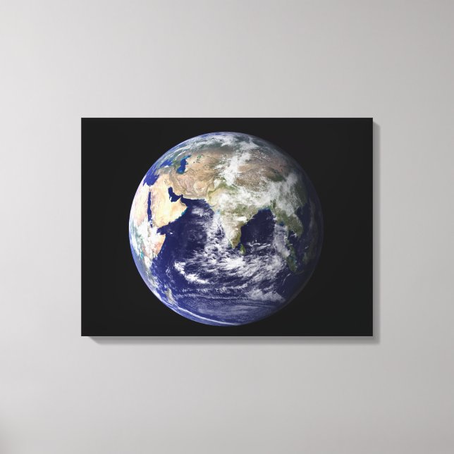 Full Earth showing Europe and Asia 2 Canvas Print (Front)