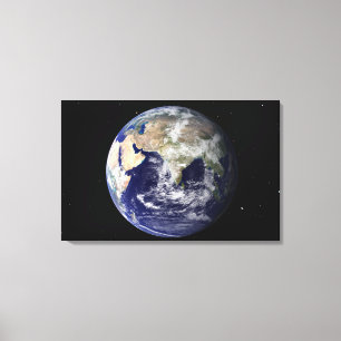 Full Earth showing Europe and Asia Canvas Print
