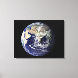 Full Earth showing Europe and Asia Canvas Print