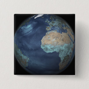Full Earth showing evaporation 2 Inch Square Button