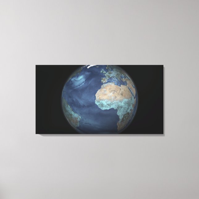 Full Earth showing evaporation Canvas Print (Front)