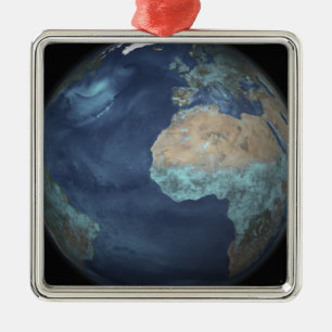 Full Earth showing evaporation Metal Ornament