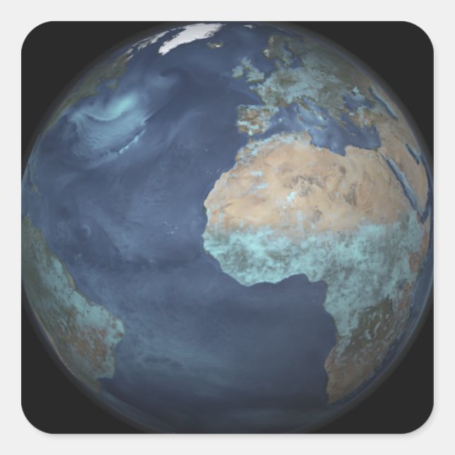 Full Earth showing evaporation Square Sticker (Front)