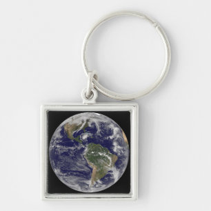 Full Earth showing Hurricane Paloma Keychain