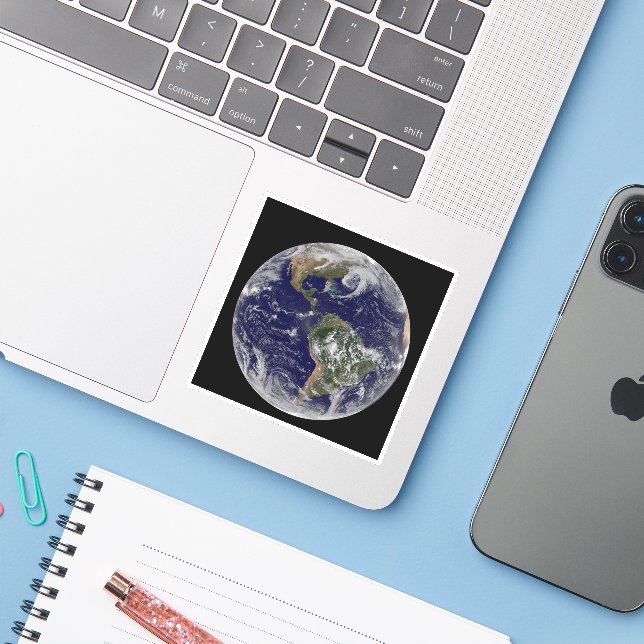 Full Earth Showing Low Pressure Systems. (Laptop w/ iPhone)