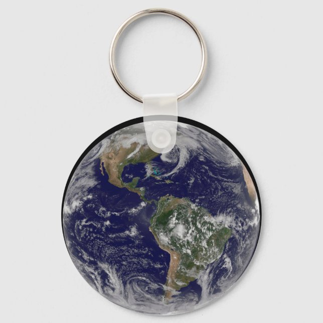 Full Earth Showing Low Pressure Systems. Keychain (Front)