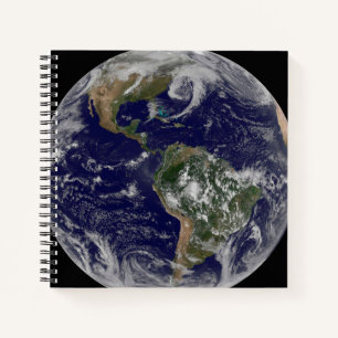Full Earth Showing Low Pressure Systems. Notebook