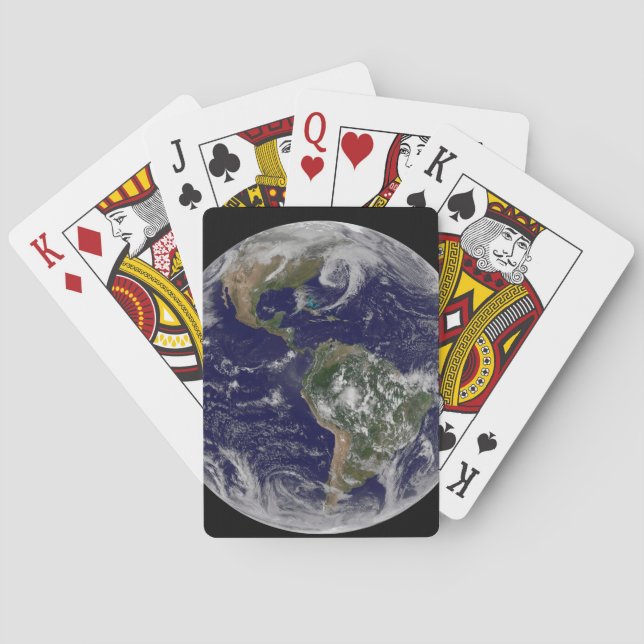 Full Earth Showing Low Pressure Systems. Playing Cards (Back)