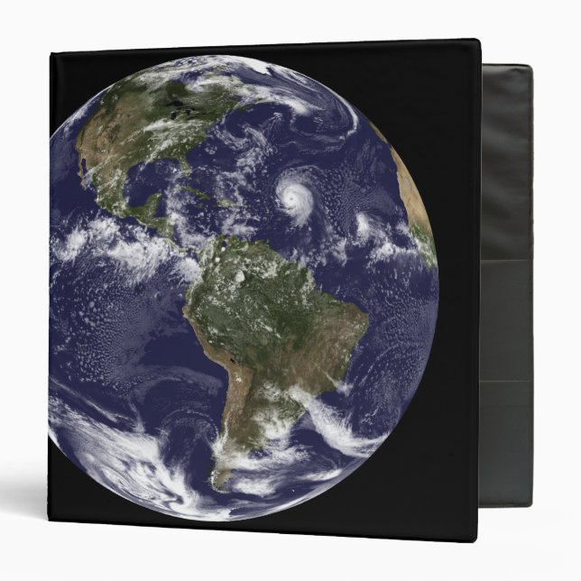 Full Earth showing North America 2 Binder (Front/Inside)