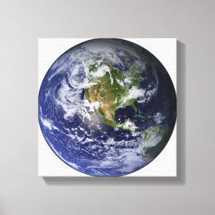 Full Earth showing North America 2 Canvas Print