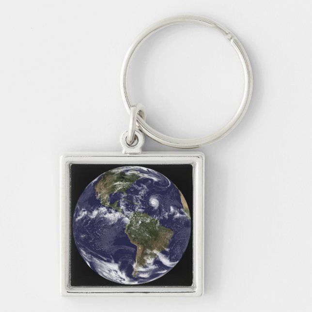 Full Earth showing North America 2 Keychain (Front)
