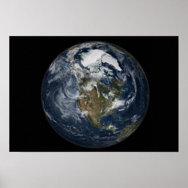 Full Earth showing North America 3 Poster (Front)