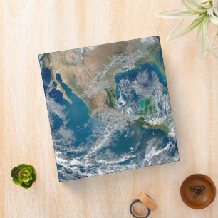 Full Earth Showing North America And Mexico. Binder