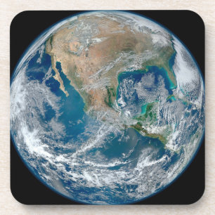 Full Earth Showing North America And Mexico. Coaster