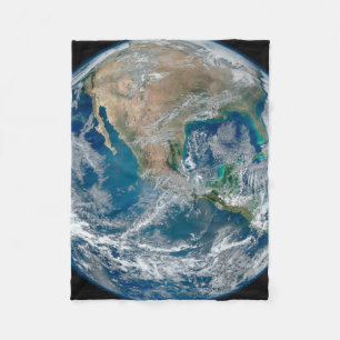 Full Earth Showing North America And Mexico. Fleece Blanket