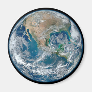 Full Earth Showing North America And Mexico. Magnet
