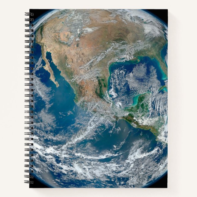 Full Earth Showing North America And Mexico. Notebook (Front)
