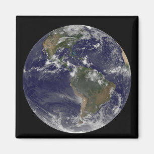 Full Earth showing North America and South Amer 2 Magnet