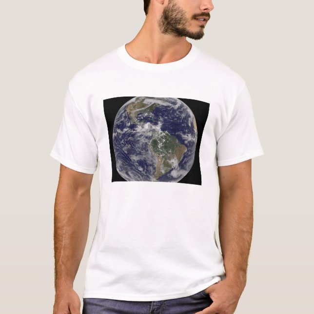 Full Earth showing North America and South Amer 3 T-Shirt (Front)