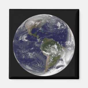 Full Earth showing North America and South Amer 5 Magnet