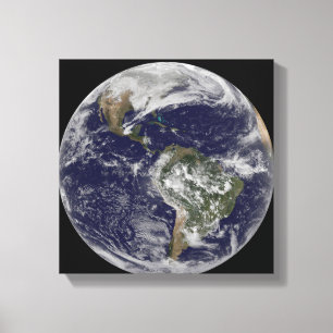 Full Earth showing North America and South Amer 6 Canvas Print